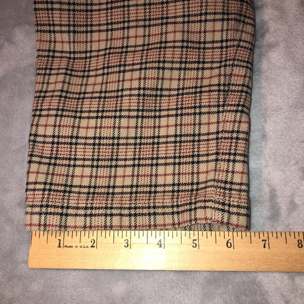 RSQ Pants Men's Size Large Beige Plaid Pull On Pants Elastic Waist Casual Pocket - Picture 6 of 16